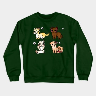 cutie dogs group Crewneck Sweatshirt